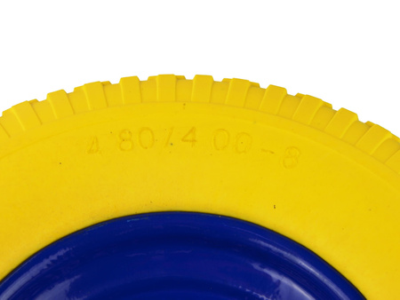 Koło do taczki 4.00-8 pełne PU Flower żółte Koło do taczki 4.00-8 pełne PU Flower żółte