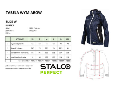 Stalco kurtka wiatrówka damska Slice W granatowa Perfect