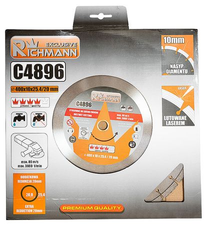 Richmann tarcza diamentowa do betonu 400x25,4/20mm C4896