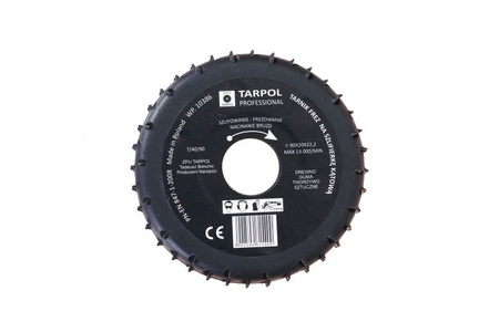 Frez tarnikowy na szlifierkę kątową T40 90x20mm