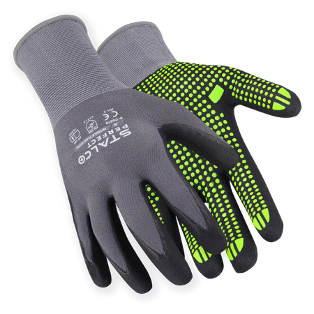 STALCO RĘKAWICE NYLONOWE S-NITRILE FLEX PVC DOTS  PERFECT