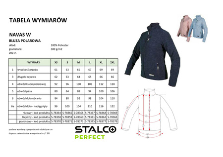 Stalco bluza polarowa damska Navas różowa