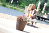 PROSPERPLAST Doniczka WOODE - brąz DBWO490-R222