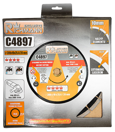 Richmann tarcza diamentowa do asfaltu 300x25,4/20 C4897