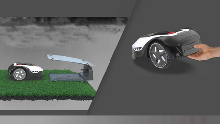Cedrus robot koszący C-Mow M10 1000m2 z osłoną stacji ładującej