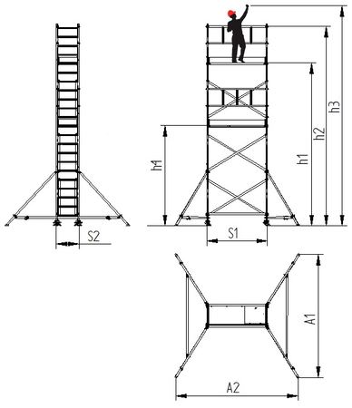 Levvel Rusztowanie solid 730 S1000-0106