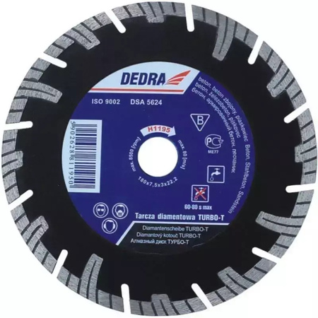 DEDRA TARCZA TURBO-T 230x22,2mm
