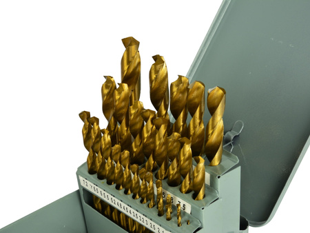 Komplet wierteł powlekanych tytanem 28 elementów 1,5mm-13mm GEKO