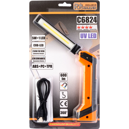 Richmann lampa składana ledowa 5W+1W magnetyczna C6824