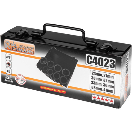 Richmann zestaw nasadek udarowych 3/4" 24-41mm 8 elementów C4023