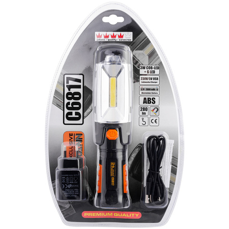 RICHMANN LAMPA 10-LED AKU. OBROTOWA 360" C6817