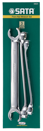 SATA ZESTAW 3 KLUCZY PŁASKICH DWUSTRONNYCH DO PRZEWODÓW-METRYCZNY