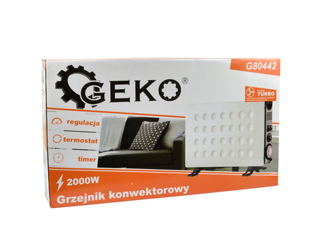 Geko grzejnik konwektorowy Turbo & Timer G80442