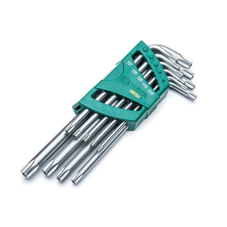 Sata zestaw kluczy trzpieniowych Torx z otworem Extra długich 9 sztuk