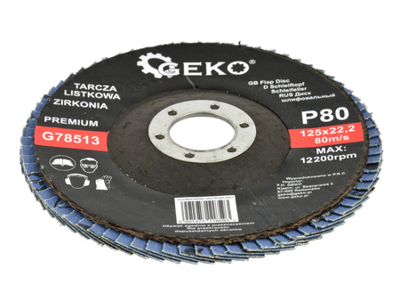 GEKO ŚCIERNICA LISTKOWA 125MM P80