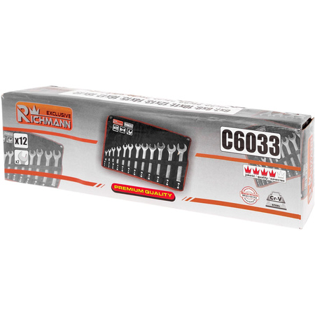 Richmann zestaw klucze płaskie 6-32mm 12 elementów C6033