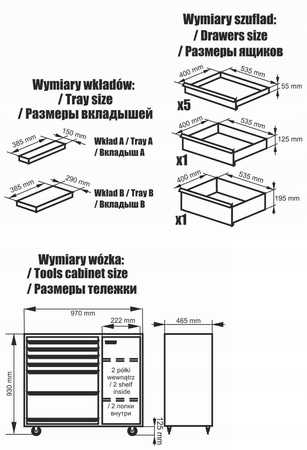 Richmann C1280 wózek warsztatowy 7 szuflad C1280