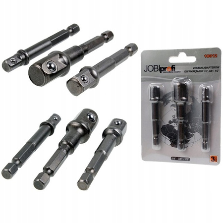 JOBI ZESTAW REDUKCJI 1/4" 3/8" 1/2" 3EL. 10012