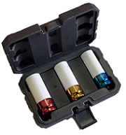 Grosley zestaw 3 nasadek 1/2" do felg aluminiowych - 17,19,21MM