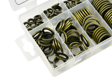 GEKO ZESTAW PODKŁADEK METALOWO-GUMOWYCH 150szt.