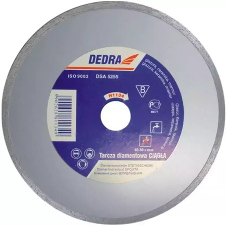 DEDRA TARCZA DIAMENTOWA 180mm ŚR. 25,4mm
