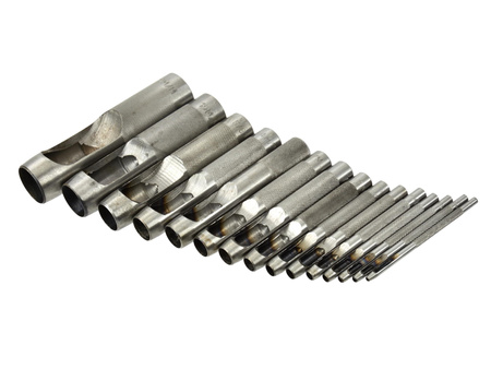 Geko komplet przebijaków do skóry 15 elementów 2-22mm G01822