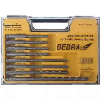 DEDRA KOMPLET 8 WIERTEŁ DO MŁOTOWIETRAREK