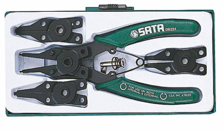 Sata zestaw 5 szczypiec do pierścieni zabezpieczających z wymiennymi końcówkami