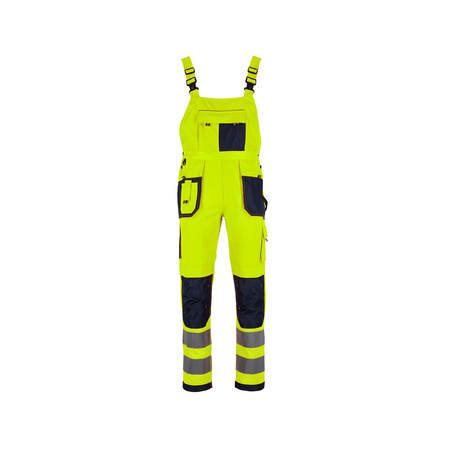 Spodnie ogrodniczki ostrzegawcze Basic Neon Line Żółte robocze