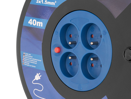 GEKO Przedłużacz elektryczny bębnowy 3x1.5mm2 40m G17509