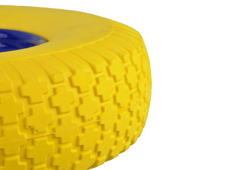 Koło do taczki 4.00-8 pełne PU Flower żółte Koło do taczki 4.00-8 pełne PU Flower żółte