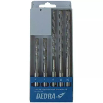 DEDRA KOMPLET 5 WIERTEŁ DO MŁOTOWIETRAREK
