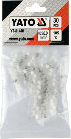 YATO KOSZULKI TERMOKURCZLIWE Z CYNĄ 0,25-0,34mm2   30szt.