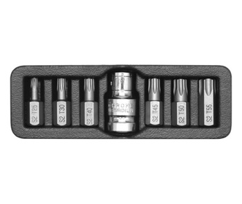 YATO KOŃCÓWKI TORX  7elem. T25 - T55 + ADAPTER  0410