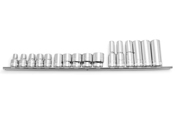 Sata zestaw 16 kluczy nasadowych 1/2" na listwie