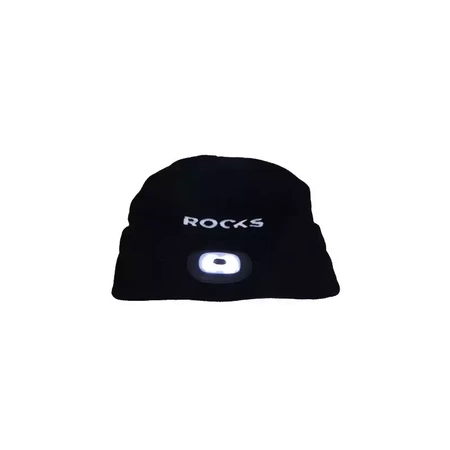 ROOKS CZAPKA CZARNA Z LAMPKĄ USB 80lm