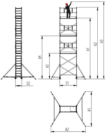 Levvel rusztowanie Solid 900 S1000-0107