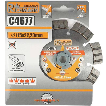 Richmann tarcza diamentowa do betonu zbrojonego 115mm C4677