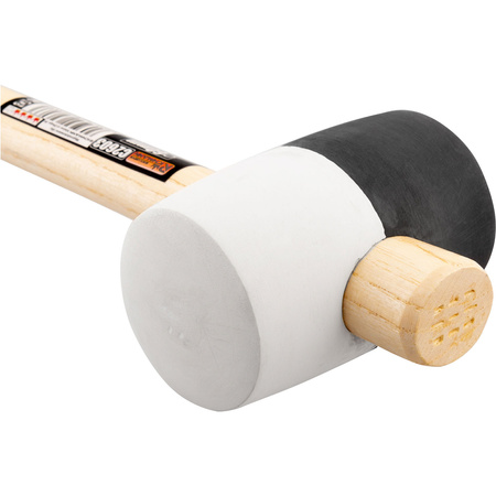 RICHMANN MŁOTEK GUM. 90 BIAŁO-CZARNY RĄCZKA DREWNO C2604