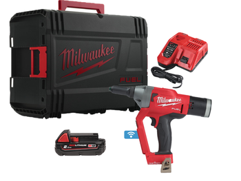 Milwaukee nitownica 18V M18ONEFPRT-0X zestaw akumulatorowy 2AH szybka ładowarka + walizka