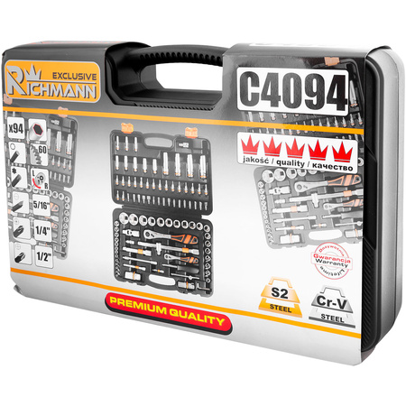 Richmann zestaw kluczy nasadowych 94 elementy exclusive C4094