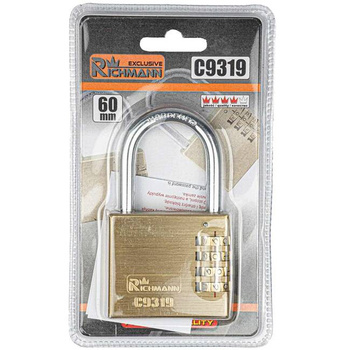 Richmann kłódka na szyfr złota 60mm C9319