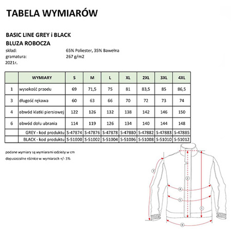 Stalco bluza robocza Basic Line czarna