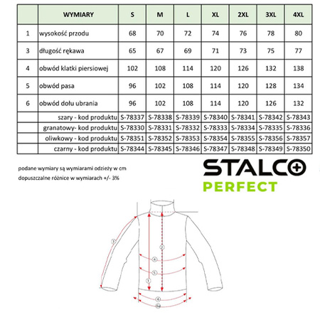 Stalco bluza polar męski NAVAS oliwkowy Perfect