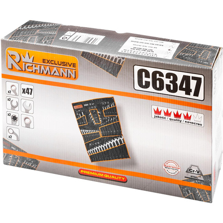 Richmann zestaw kluczy 47 elementów płachta C6347