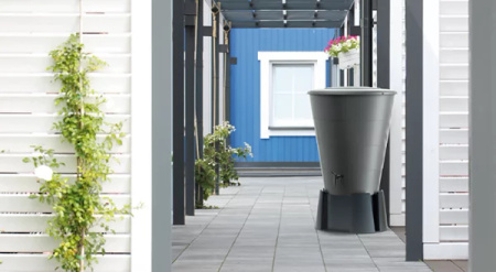 Zbiornik na deszczówkę Smooth 210L szary GR  IDSM210-429U