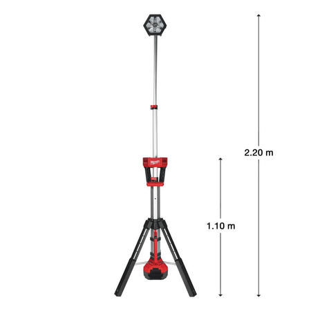 Milwaukee lampa M18SAL-0 2000lm IP54 stojąca maszt 4933451246