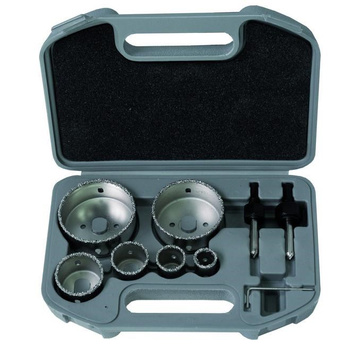 DEDRA ZESTAW OTWORNIC WOLFRAMOWYCH 22-73mm 6 elem. (22; 28; 35; 44; 68; 73mm) + ADAPTERY + WALIZKA