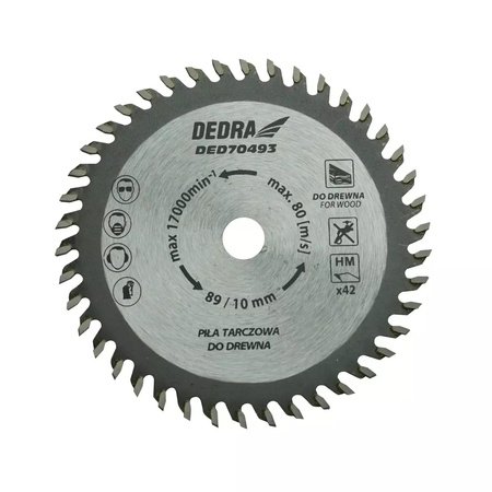 DEDRA PIŁA TARCZOWA 89x10x1,1x1,8 42T DED70493
