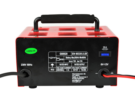 Geko prostownik z rozruchem 75A 6V/12V